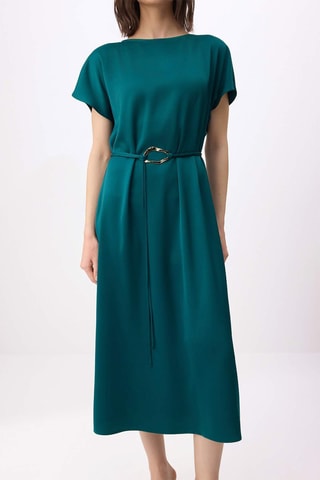 Vestido recto - Verde esmeralda