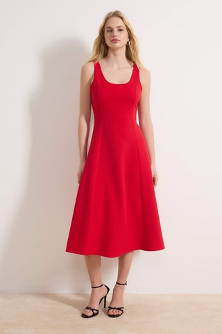 Vestido midi - Rojo