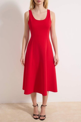 Vestido midi - Rojo
