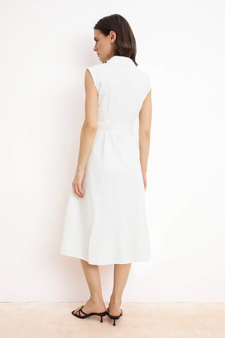 Vestido camisero - Crudo