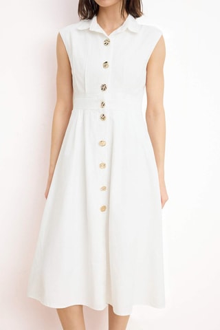 Vestido camisero - Crudo