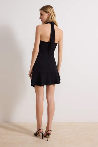 Vestido drapeado - Negro