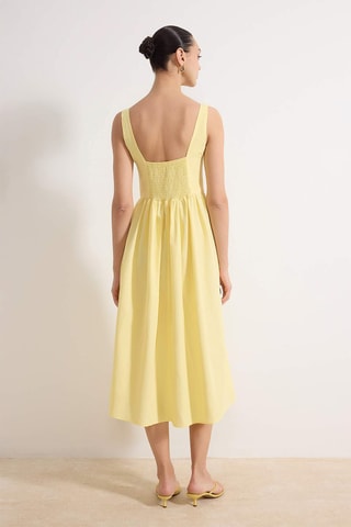 Vestido midi - Amarillo claro