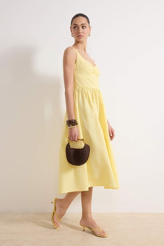 Vestido midi - Amarillo claro