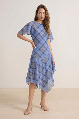 Vestido midi - Celeste