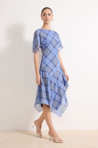 Vestido midi - Celeste