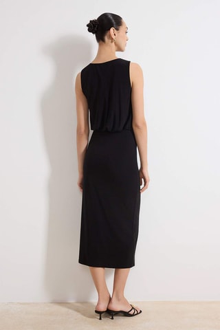 Vestido midi - Negro