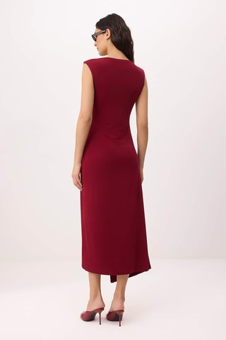 Vestido cruzado - Burdeos
