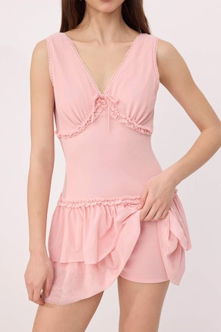 Vestido avolantado - Rosa