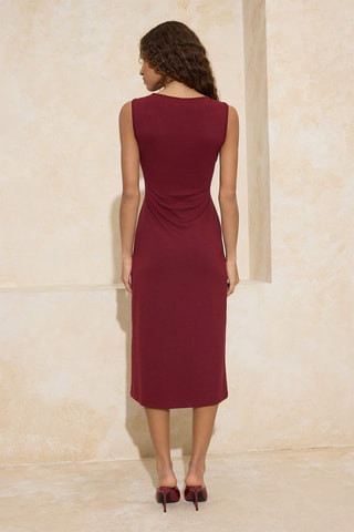 Vestido recto - Burdeos