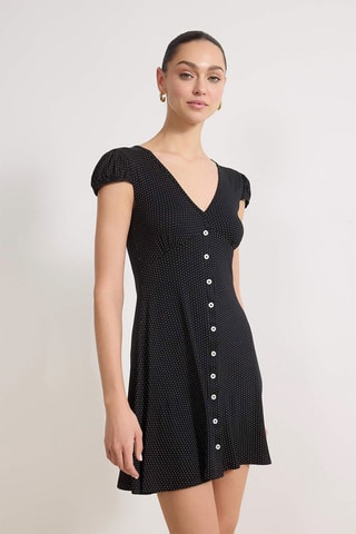 Vestido camisero - Negro