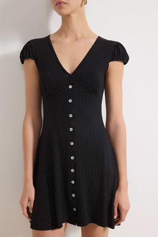 Vestido camisero - Negro