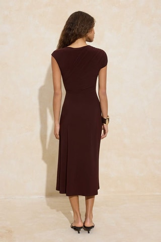 Vestido midi - Marrón
