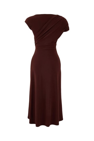 Vestido midi - Marrón