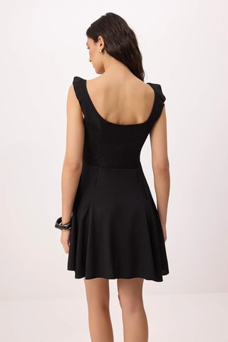 Vestido evasé - Negro