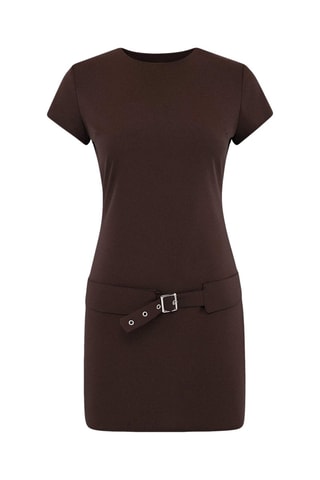Vestido recto - Marrón