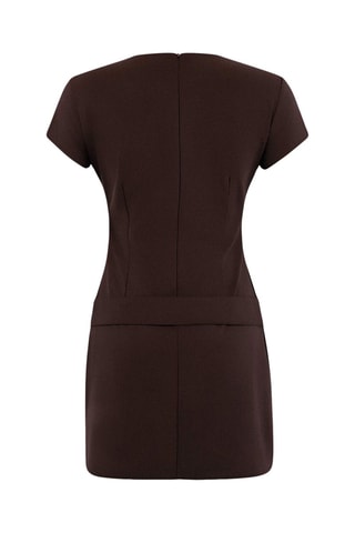 Vestido recto - Marrón