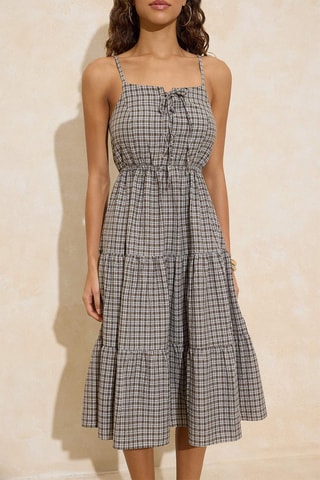 Vestido midi - Caqui