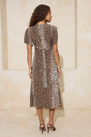 Vestido midi - Marrón