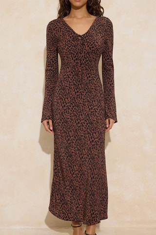 Vestido largo - Marrón