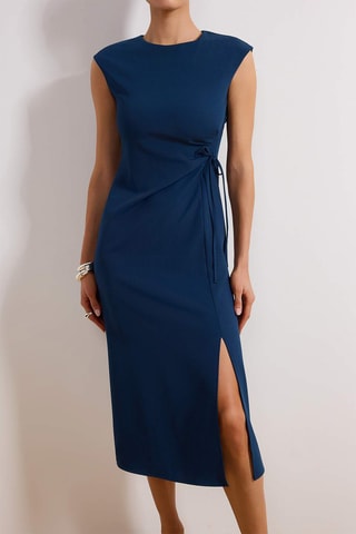 Vestido recto - Azul petróleo