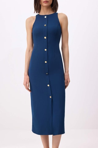 Vestido midi - Azul cobalto