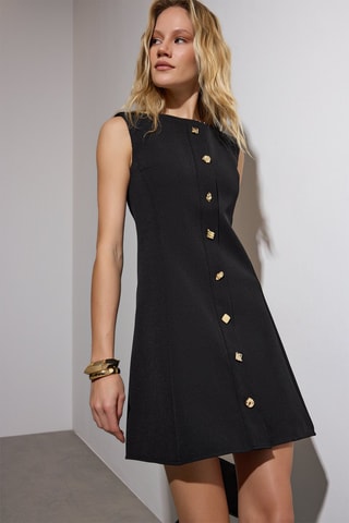 Vestido trapecio - Negro