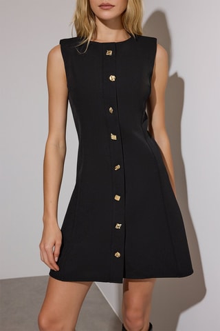 Vestido trapecio - Negro