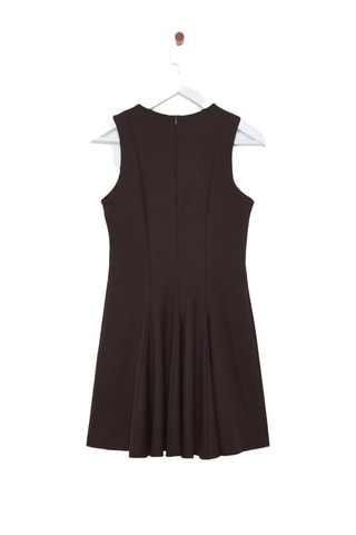 Vestido evasé - Marrón