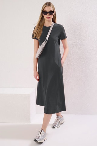 Vestido midi - Antracita