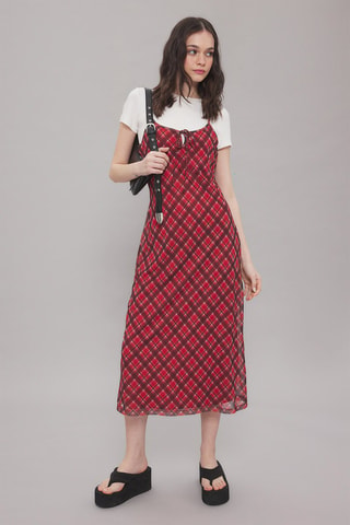 Vestido midi - Rojo