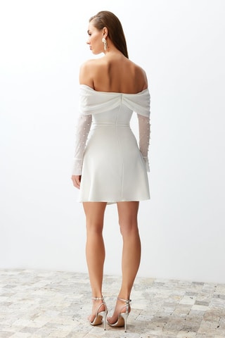 Vestido trapecio - Blanco