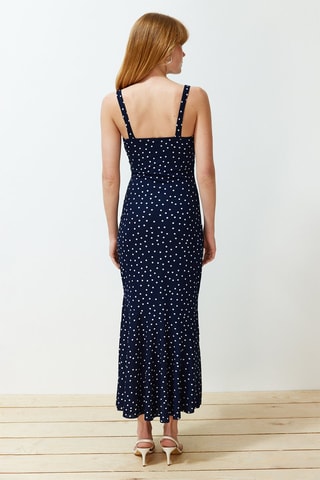 Vestido comprido - Azul-marinho