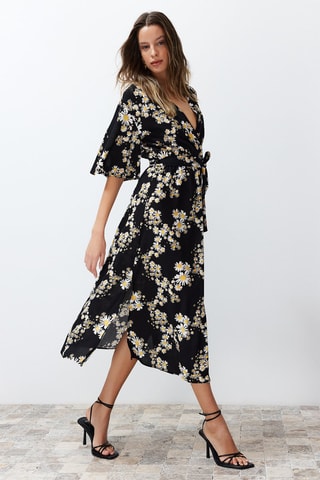 Vestido midi - Negro