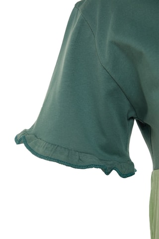 Robe droite Vert d'eau et abricot