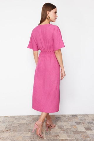 Vestido midi - Fucsia