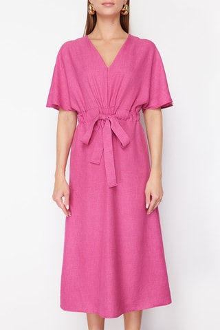 Vestido midi - Fucsia