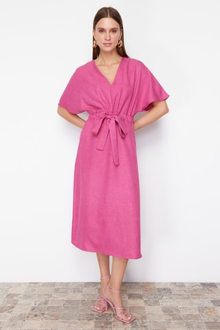 Vestido midi - Fucsia