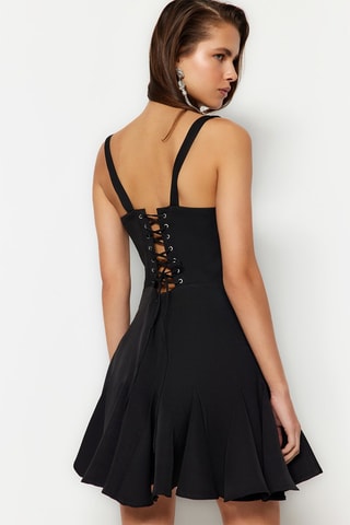 Vestido evasé - Negro