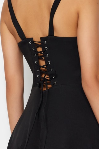 Vestido evasé - Negro