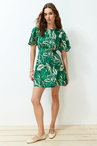 Vestido evasé - Verde