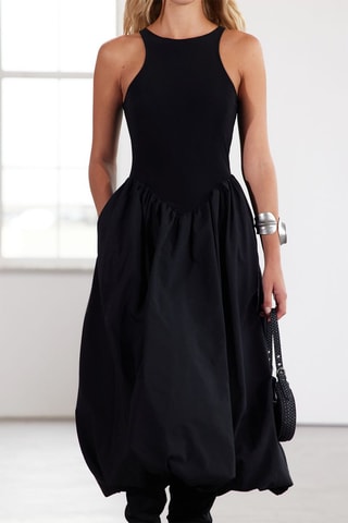 Vestido globo regular fit - Negro
