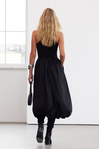 Vestido globo regular fit - Negro