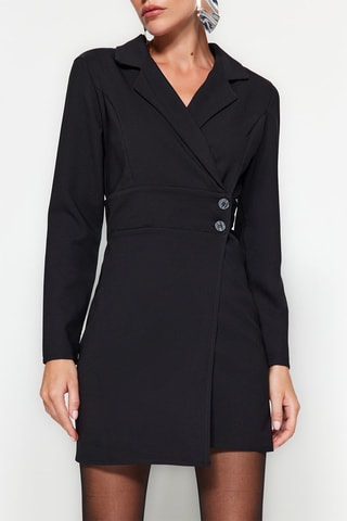 Vestido cruzado - Negro