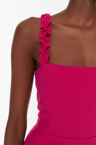 Vestido evasé - Fucsia
