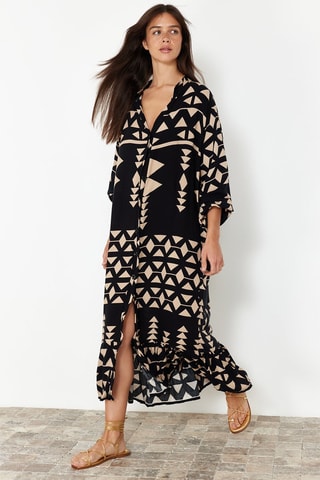 Vestido-camisa - Preto