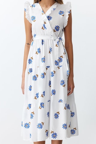 Vestido evasé - Blanco