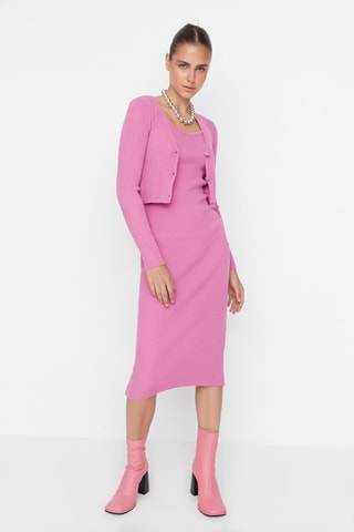 Vestido de tubo - Fucsia