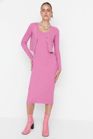 Vestido de tubo - Fucsia