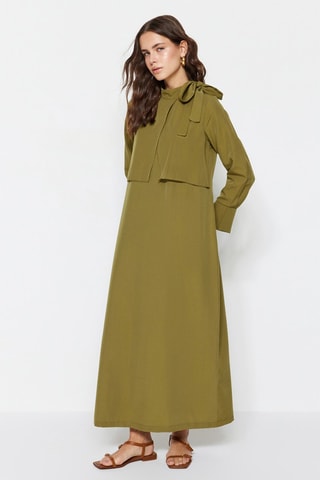 Vestido comprido - Caqui